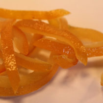 glacé orange peel strips