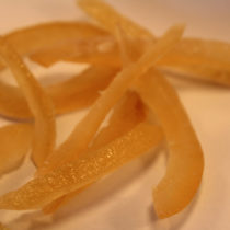 glacé orange peel strips